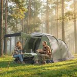 Stabilny 3 4 osoba namiot kempingowy, 3000mm wodoodporny namiot rodzinny z spanie Cabin, Porch salon obszar, zielony Leroy Merlin