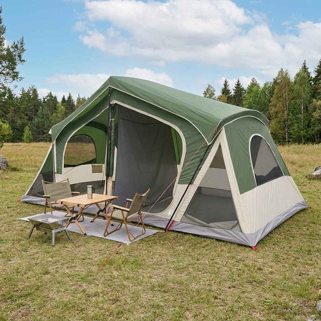 namiot-10-osobowy-469ypl-1.jpg Namiot domek zielony 10 osobowy Poliester i Stal vidaXL Leroy Merlin - obrazek 1