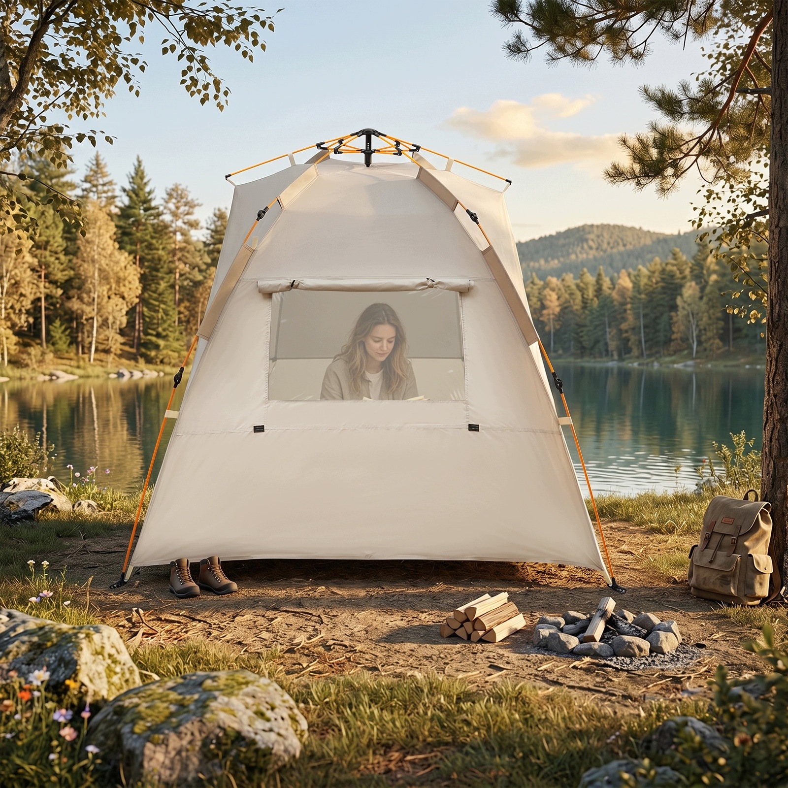 namiot-blyskawiczny-465vhk.jpg BŁYSKAWICZNY NAMIOT PLAŻOWY POP UP DLA 2 3 OSÓB, NAMIOT KEMPINGOWY, ODPORNY NA SŁOŃCE, WODOODPORNY - obrazek 1
