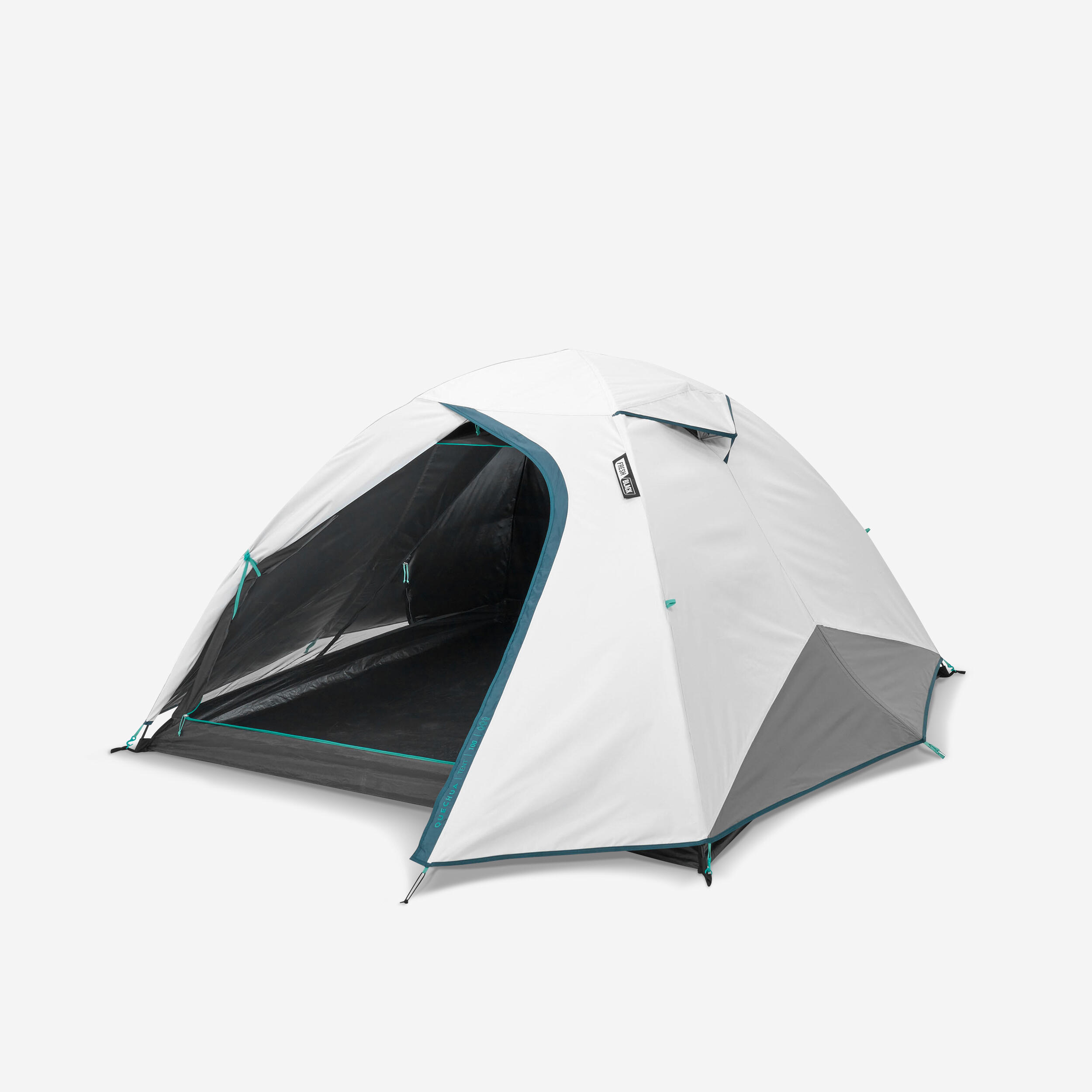 namiot-decathlon-3-osobowy-934ked-1.jpg Namiot kempingowy Quechua MH100 Fresh & Black dla 3 osób - obrazek 1