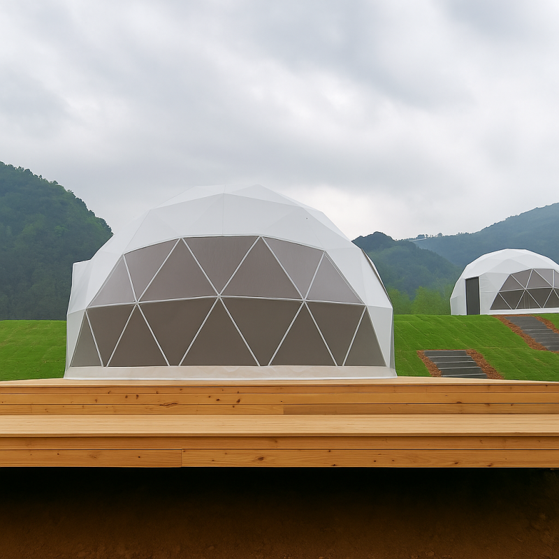 namiot-glampingowy-caloroczny-822jsx.png Namiot sferyczny całoroczny kopuła Ø 6m 28mkw szklane drzwi glamping - obrazek 1