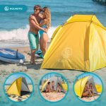 Namiot plażowy AQUASTIC Concielo pomarańczowy UPF50 Ochrona przed słońcem | Decathlon