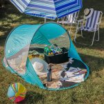 Namiot plażowy samorozkładający pop up Tadar Seasound 190 x 120 x 90 cm niebieski