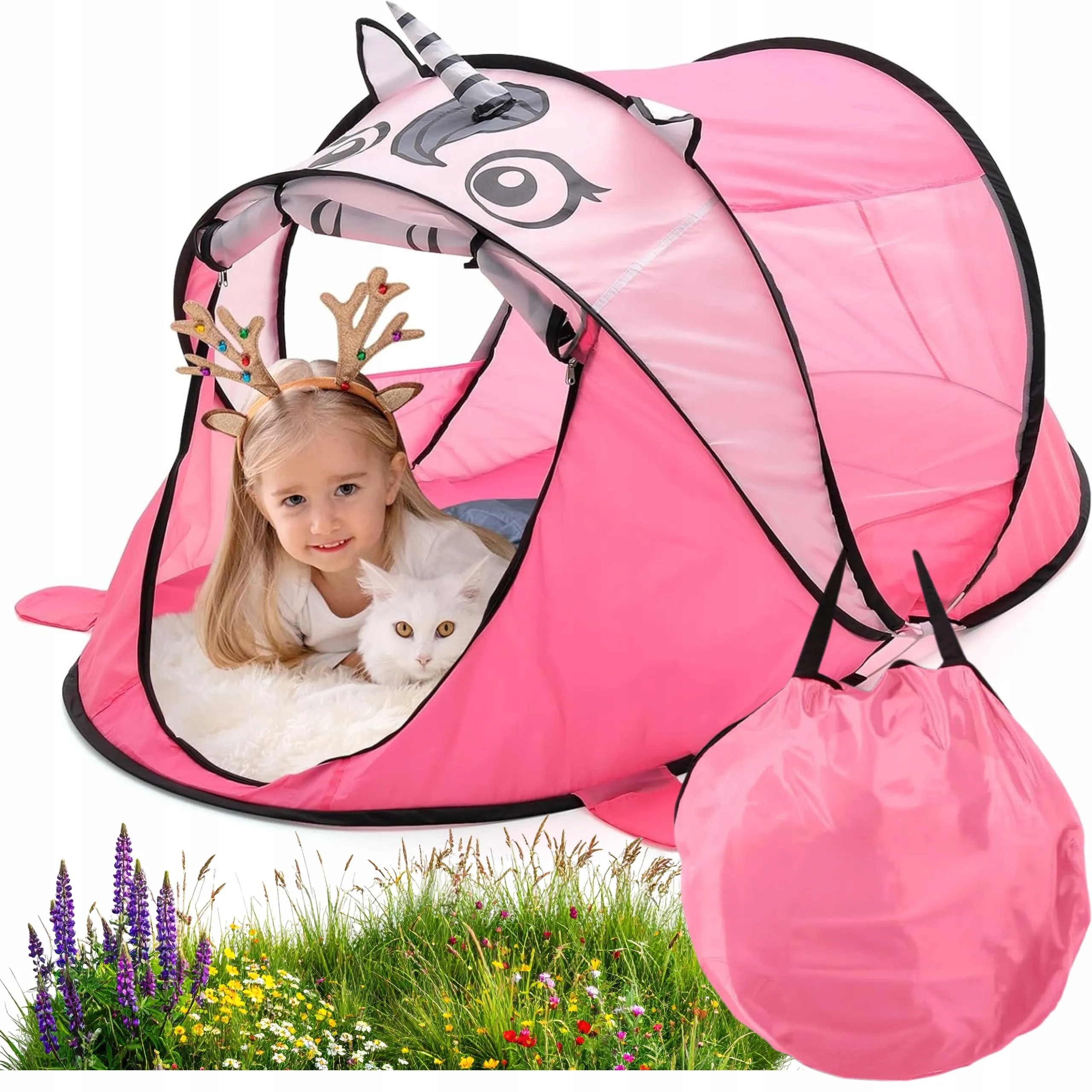 namiot-samorozkladajacy-dla-dzieci-078auy.webp NAMIOT DLA DZIECI NA PLAŻĘ DO OGRODU SAMOROZKŁADAJĄCY SIĘ JEDNOROŻEC RÓŻOWY SmartCenka - obrazek 1