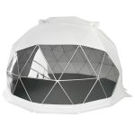 Namiot sferyczny całoroczny kopuła Ø 5m 20mkw drzwi pvc glamping