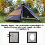 Namiot Gorący, Namiot Zimowy, Tipi,Namiot termiczny Pyramid Hot Tent Outdoor Camping wodoodporny namiot tipi 1 osobowy namiot tipi zimowy namiot z ...