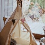 Namiot tipi kremowy duży " 120cm" ekologiczny Babo MonkeyMachine.pl