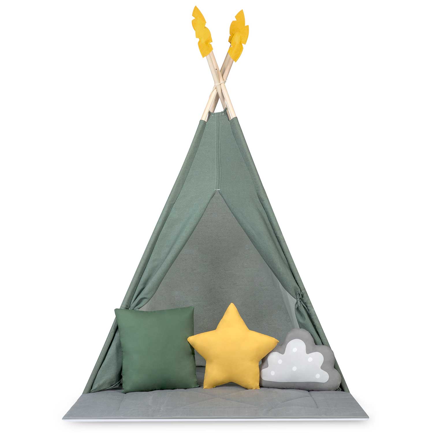 tipi-namiot-dla-dzieci-988gbf-1.jpg Namiot tipi dla dzieci NK 406 Nukido zielony - obrazek 1