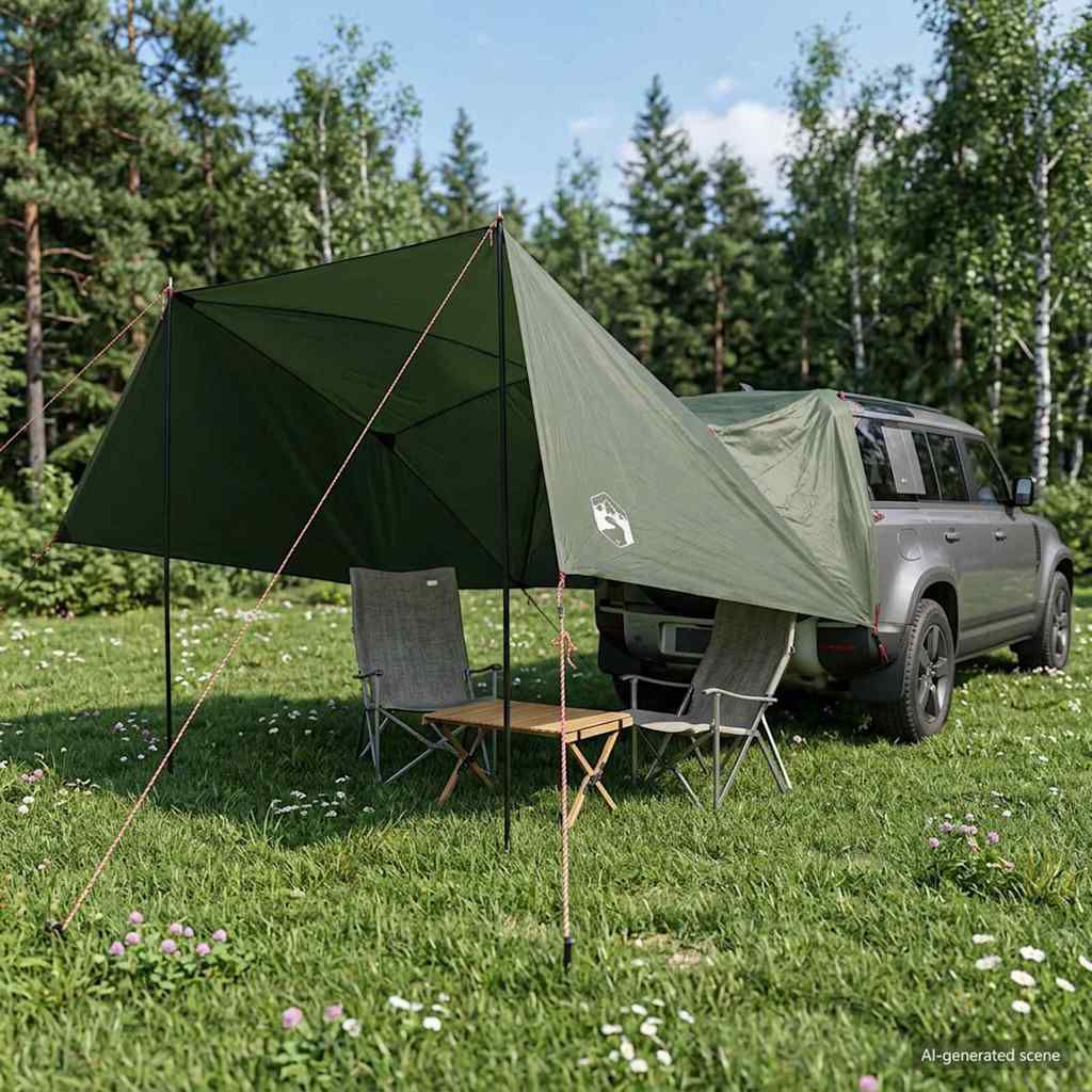 vidaxl-namiot-717tan-1.jpg vidaXL Namiot samochodowy 308 x 215 x 220 cm Zielony wojskowy - obrazek 1
